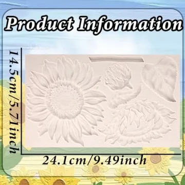 ICOCONG Large Sunflower Mold for Fondant & Crafts
