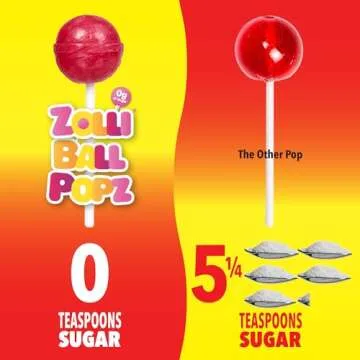 Zollipops The Clean Teeth Pops, Anti Cavity Lollipops, Ball Popz, 5.2 oz (Packaging May Vary)