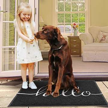 EARTHALL Funny Hello Mats Outdoor, Front Door Mat for Outside Entry, Doormat Outdoor/Indoor Entrance, Front Door Rugs for Entryway Indoor, Outdoor Mats for Home Entrance, Front Porch Decor 20"x32"