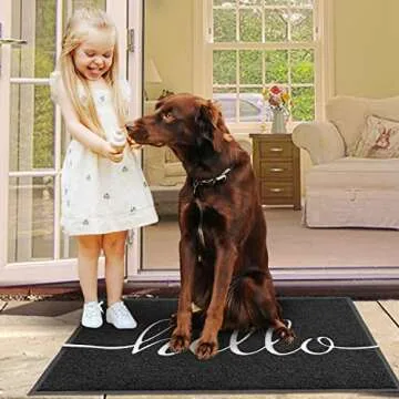EARTHALL Funny Hello Mats Outdoor, Front Door Mat for Outside Entry, Doormat Outdoor/Indoor Entrance, Front Door Rugs for Entryway Indoor, Outdoor Mats for Home Entrance, Front Porch Decor 20"x32"