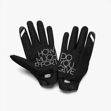 100% BRISKER Cold Weather Motocross & Mountain Bike Gloves - Warm Winter MTB & MX Powersport Racing ...