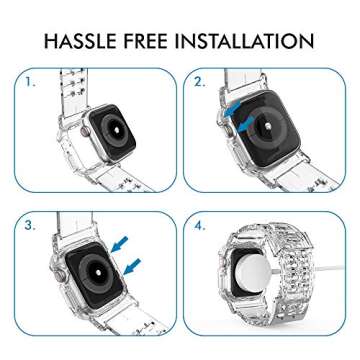 Durable AHASTYLE Clear Band for Apple Watch - 42mm/44mm