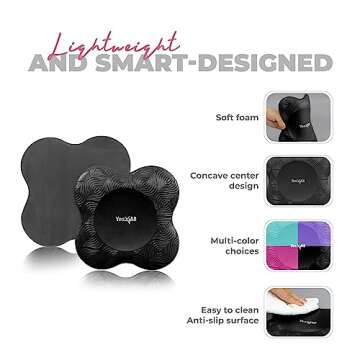 Yes4All 2PCS Yoga Knee Pads Extra Thick, Yoga Kneeling Pad for Pilates Exercise, 13/16 Inches Cushion Knees Elbow Mat Supplies for Women Men Fitness Travel