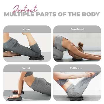 Yes4All 2PCS Yoga Knee Pads Extra Thick, Yoga Kneeling Pad for Pilates Exercise, 13/16 Inches Cushion Knees Elbow Mat Supplies for Women Men Fitness Travel