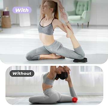 Yes4All 2PCS Yoga Knee Pads Extra Thick, Yoga Kneeling Pad for Pilates Exercise, 13/16 Inches Cushion Knees Elbow Mat Supplies for Women Men Fitness Travel