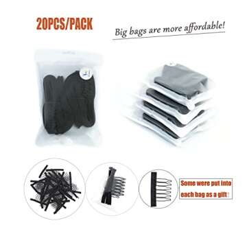 JIUSERLU Adjustable Elastic Wig Bands - 20 Pack for Stability