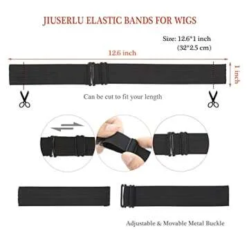 JIUSERLU Adjustable Elastic Wig Bands - 20 Pack for Stability