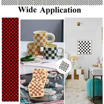 6-Piece Check Stencils for DIY Home and Art Projects