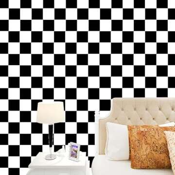 6pcs Reusable Check Painting Stencils, Small Square Plaid Stencils,Plastic Art Craft Checkerboard Templates,DIY Home Décor Card on Wood Wall Fabric Paper 4" to 12"