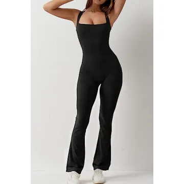 Elegant QINSEN Black Jumpsuit for Women - Flattering Fit