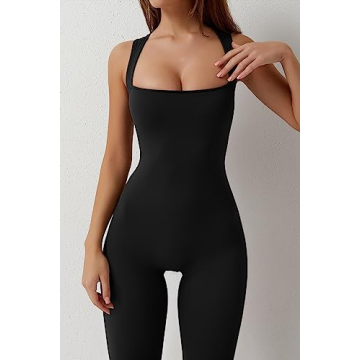 Elegant QINSEN Black Jumpsuit for Women - Flattering Fit