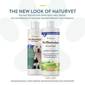 NaturVet Pet Electrolyte Concentrate for Dogs and Cats, 16 oz Liquid Concentrate, Made in The USA with Globally Source Ingredients