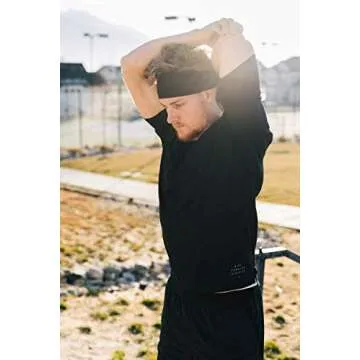 Huachi Women's Headbands Athletic Yoga Workout Sports Exercise Elastic Non Slip Sweatbands Women Summer Cloth Hair Bands Plain Colors