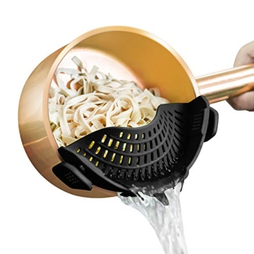 AUOON Clip-On Silicone Strainer for Easy Cooking