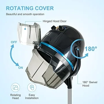 Nova Hooded Floor Hair Dryer with Timer and Adjustable Height