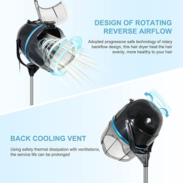 Nova Hooded Floor Hair Dryer with Timer and Adjustable Height