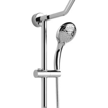 PULSE ShowerSpas 1011-III-CH Kauai III Shower System, with 8" Rain Showerhead, 5-Function Hand Shower, Adjustable Slide Bar and Soap Dish, Polished Chrome Finish