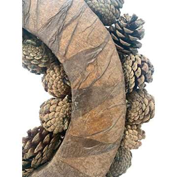 18 Inch Pinecone Wreath for Seasonal Home Decor