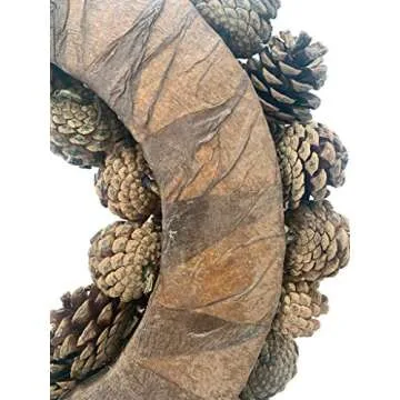 18 Inch Pinecone Wreath for Seasonal Home Decor