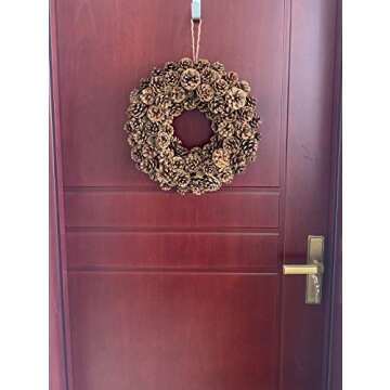 18 Inch Pinecone Wreath for Seasonal Home Decor