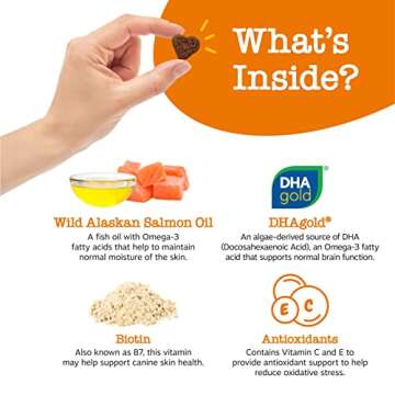 Zesty Paws Salmon Bites - Omega 3 Chews for Dogs