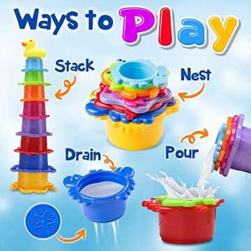 Joyful Stacking Cups for Babies and Toddlers 1-3 Years