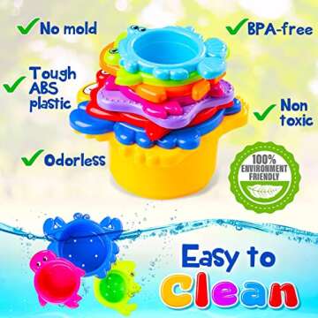 Joyful Stacking Cups for Babies and Toddlers 1-3 Years