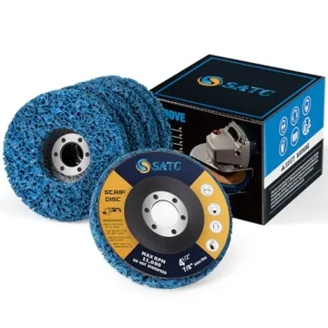S SATC Strip Discs 5PCS Blue Stripping Wheel 4-1/2" x 7/8" for Angle Grinder