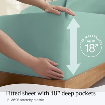 LuxClub Queen Sheet Set - Soft, Deep Pockets, Wrinkle Free