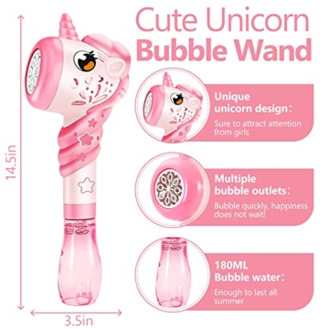 Unicorn Bubble Wand for Kids - Magical Outdoor Fun