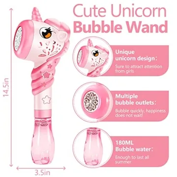 Unicorn Bubble Wand for Kids - Magical Outdoor Fun