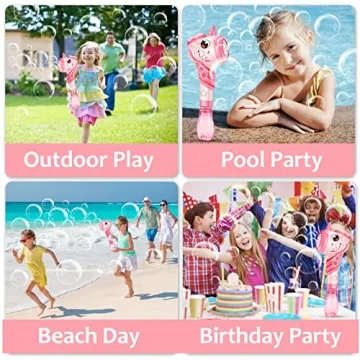 Unicorn Bubble Wand for Kids - Magical Outdoor Fun