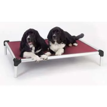 Kuranda Chewproof Bed - Silver Aluminum - 50" x 36" - Heavy Duty Vinyl - Smoke