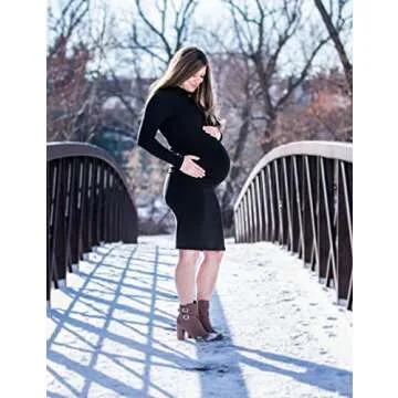 Yeshape Fall Maternity Dress for Stylish Expecting Moms