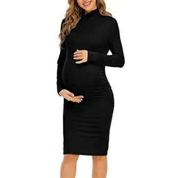 Yeshape Fall Maternity Dress for Stylish Expecting Moms