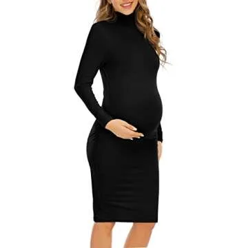 Yeshape Fall Maternity Dress for Stylish Expecting Moms