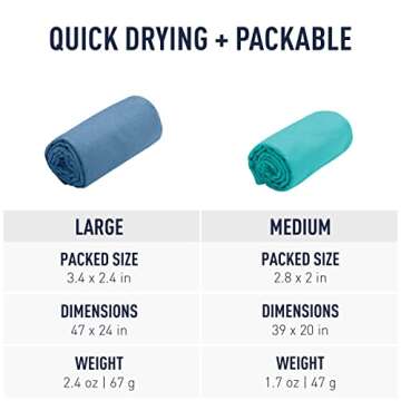 Sea to Summit AirLite Towel - Ultralight Travel Essential