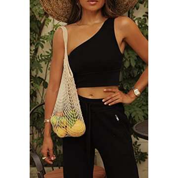 Bandier x Sincerely Jules_The Ivy One Shoulder Bra Black-XXS