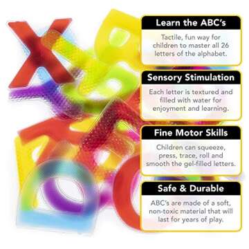 Playlearn Sensory Alphabet Letters - Fun ABC Learning Toy