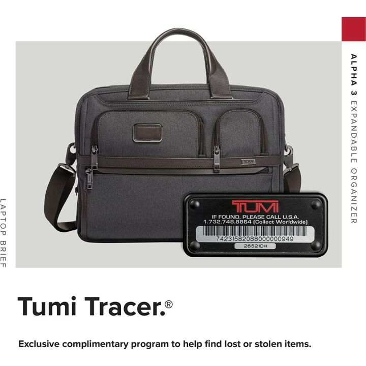 TUMI Alpha 3 Laptop Brief: Expandable Organizer