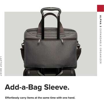 TUMI Alpha 3 Laptop Brief: Expandable Organizer