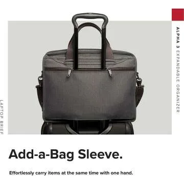 TUMI Alpha 3 Laptop Brief: Expandable Organizer