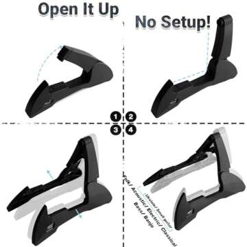 Onmiwod Portable Guitar Stand for Musicians and Performers