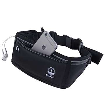 Running Belt Fanny Pack, Slim Waist Pack Bag Money Belt Phone Holder for Running