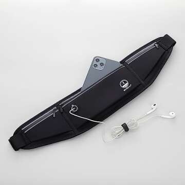 Running Belt Fanny Pack, Slim Waist Pack Bag Money Belt Phone Holder for Running