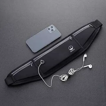 Running Belt Fanny Pack, Slim Waist Pack Bag Money Belt Phone Holder for Running