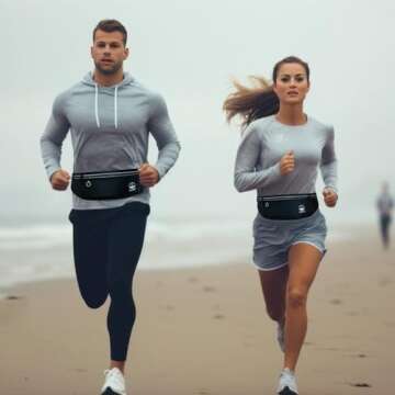 Running Belt Fanny Pack, Slim Waist Pack Bag Money Belt Phone Holder for Running