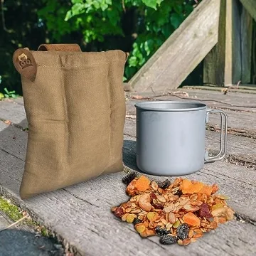 Handmade Fatigue Waxed Canvas Foraging Pouch for Adventures