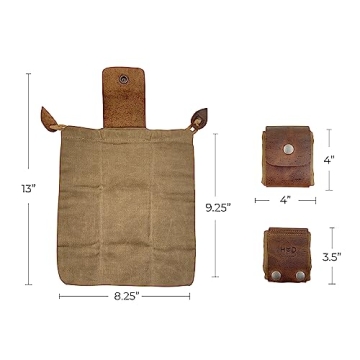 Handmade Fatigue Waxed Canvas Foraging Pouch for Adventures