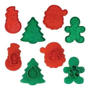 R&M Christmas Double-Sided Cookie Stamper Set - Fun Baking